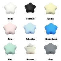 Motivperle Silikon Sterne Mittel